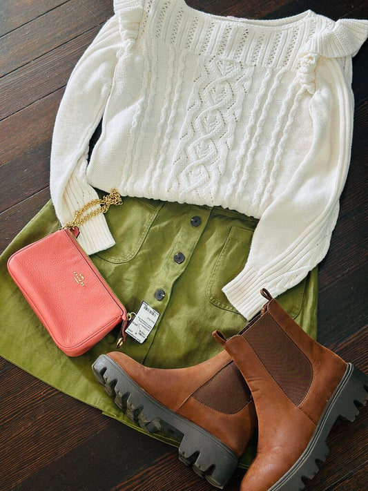 button down skirt