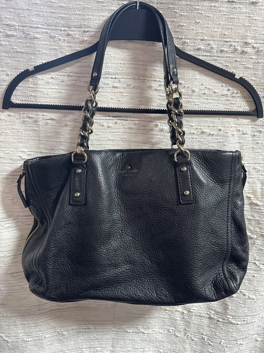 Kate Spade New York Black Leather Tote Bag