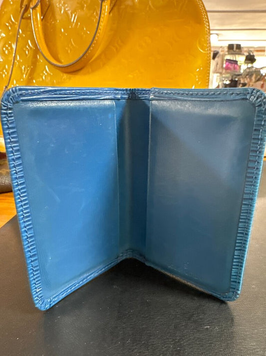 Louis Vuitton Blue Epi Leather Card Holder